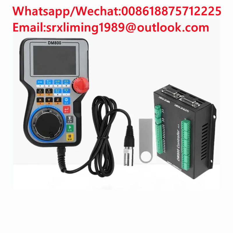 TEBAK CNC Handle Controller Motion Control System DM800 3/4/5 Axis 3.8 Inch Screen Plus Emergency Stop Button Supports G Code