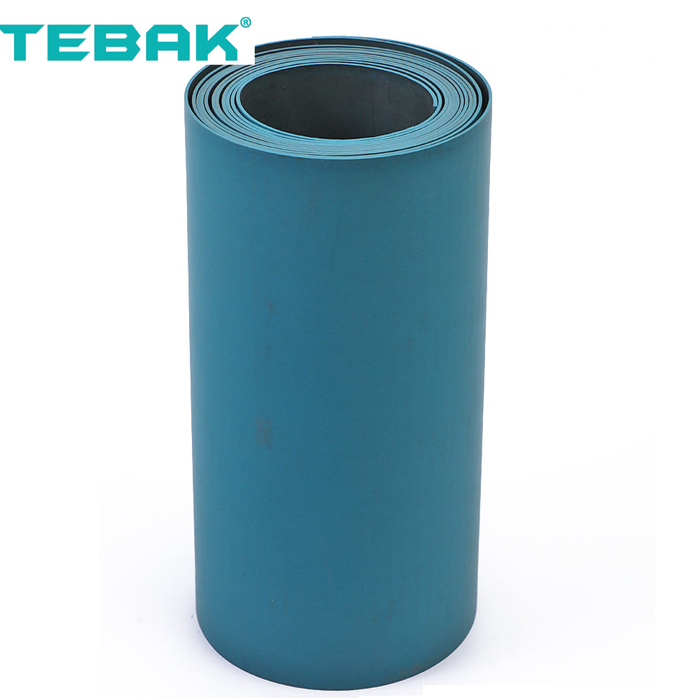 TEBAK PTFE soft belt thickniess 0.8mm 1.0mm 1.2mm 1.5mm 2.0mm 2.5mm 3.0mm 1/8 1/16 1/24 1/32 inch width 50-300mm China Material Blue color Turcite B Sheet for CNC parts