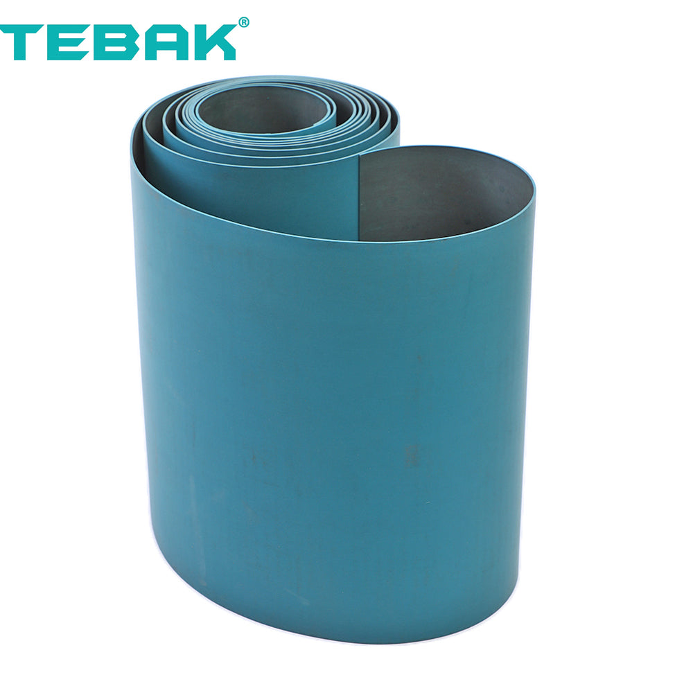 TEBAK PTFE soft belt thickniess 0.8mm 1.0mm 1.2mm 1.5mm 2.0mm 2.5mm 3.0mm 1/8 1/16 1/24 1/32 inch width 50-300mm China Material Blue color Turcite B Sheet for CNC parts