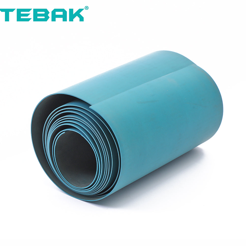TEBAK PTFE soft belt thickniess 0.8mm 1.0mm 1.2mm 1.5mm 2.0mm 2.5mm 3.0mm 1/8 1/16 1/24 1/32 inch width 50-300mm China Material Blue color Turcite B Sheet for CNC parts