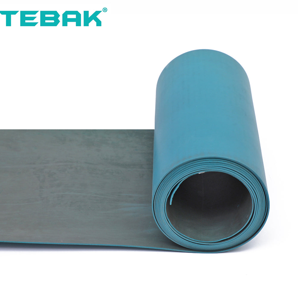 TEBAK PTFE soft belt thickniess 0.8mm 1.0mm 1.2mm 1.5mm 2.0mm 2.5mm 3.0mm 1/8 1/16 1/24 1/32 inch width 50-300mm China Material Blue color Turcite B Sheet for CNC parts