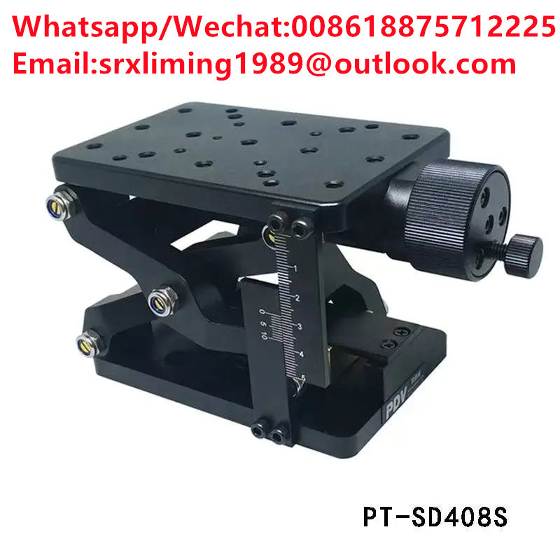 High Precise Manual Lift Z-axis Manual Lab Jack Elevator Optical Sliding Lift lifting platform PT-SD408 PT-SD408S 60mm Travel