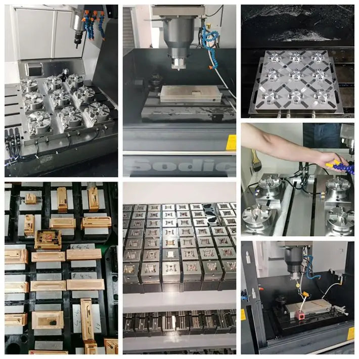 TEBAK HPEDM High Performance Pneumatic Collet Chuck Die Steel square 4 Jaw Single Head Pneumatic Chuck for Pipe Clamp Machine