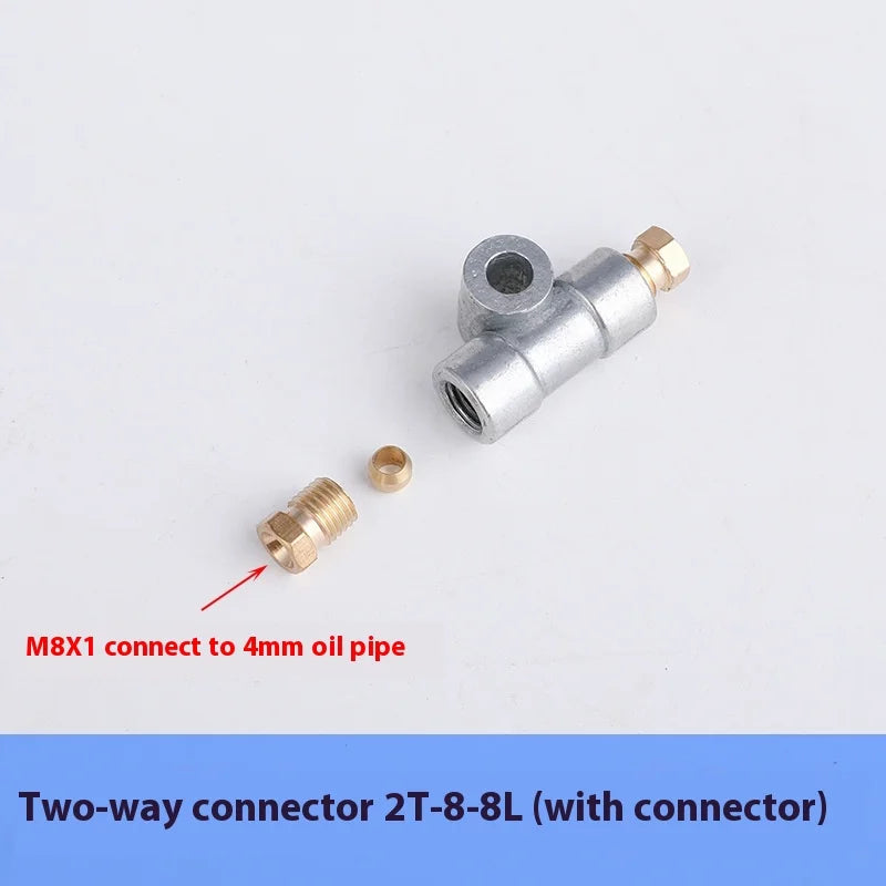 TEBAK Fixed Zinc Alloy Three-way/two-way/four-way Joint Distributor Oil Drain 4/6mm Oil Pipe M8 * 1 M10 * 1