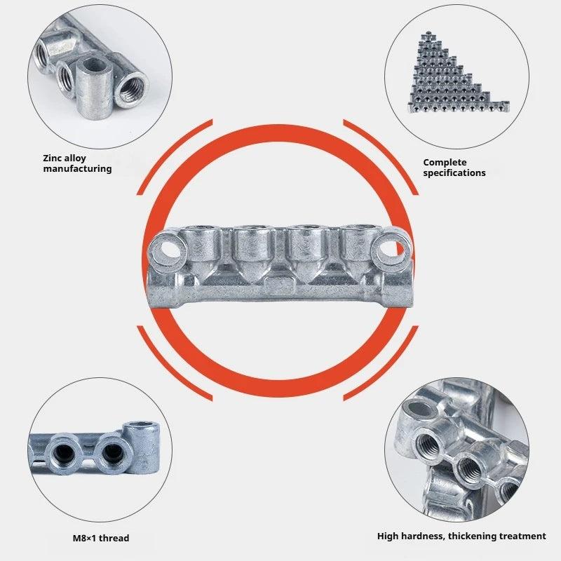 Manufacturers Wholesale Spot Zinc Alloy a Type Resistance Oil Block Oil Pump Oil Distributor