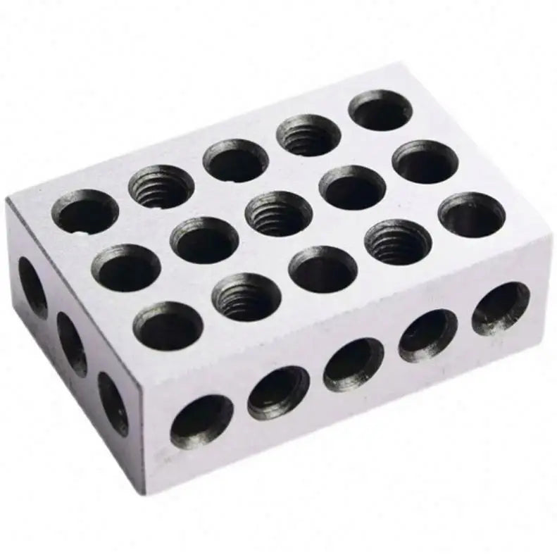 TEBAK Machine Tool 2pcs Ultra 2-4-6 23 Holes Setup Blocks Precision Block Aluminum Billet Anodized Solid Hydraulic 246 Block Set