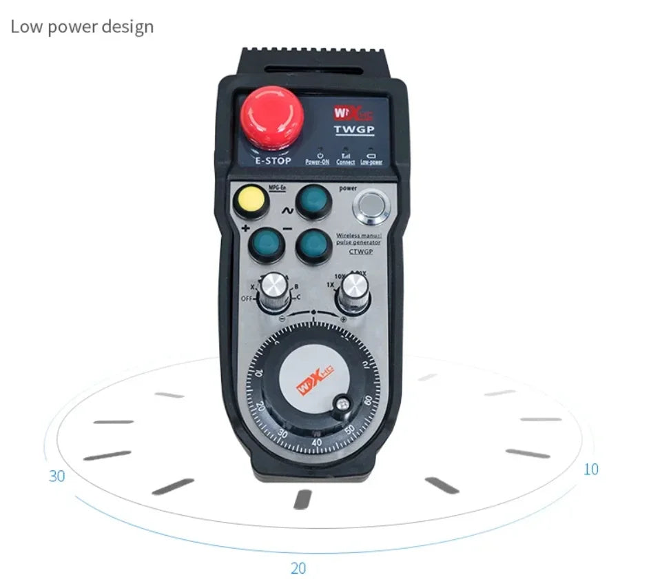 TEBAK 25PPR 100PPR CNC Remote Controller Manual Pulse Generator CNC Machining Parts MPG Wireless Handwheel for CNC Systems