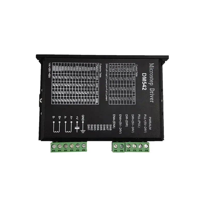 TEBAK 2-phase Digital Stepper Motor Driver DM542 DC24V-50V for 42/57(NEMA17/23) Series Stepper Motor 1.0-4.2A