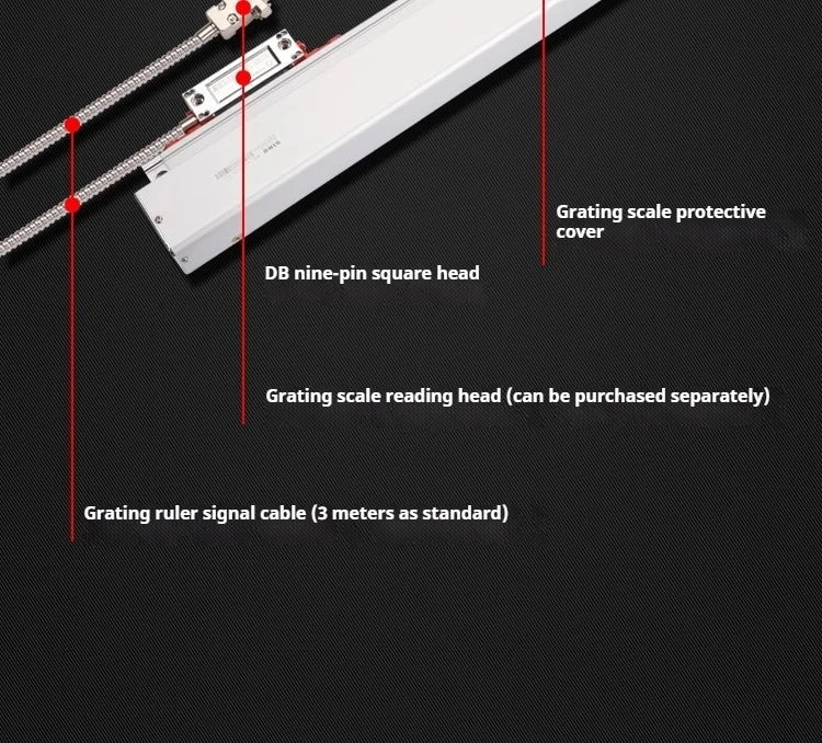 PLC-specific 24V Grating RulerHigh-precision Optical Grating Ruler CNC Machine Electronic Scale Digital