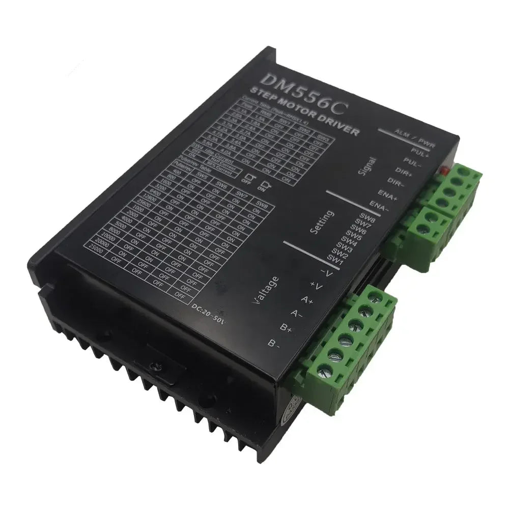 TEBAK CNC Accessories a Single Power Supply signal 5V-24V Universal 2-phase Digital Stepper Motor Driver DM556C DC20V-50V