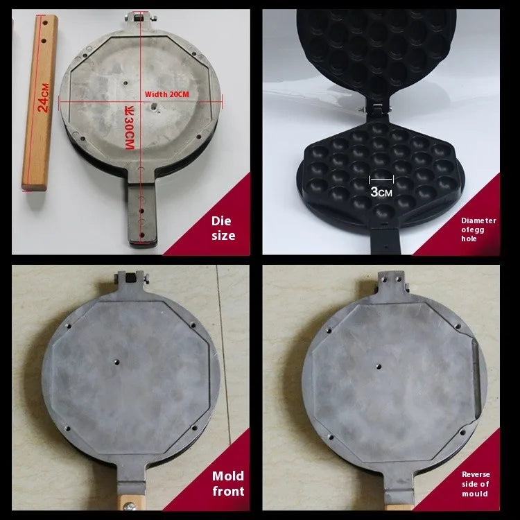 Commercial QQ Egg Waffle Machine Accessories Waffle Maker Thirty Eggs Egg Machine Baking Tray -HK-2008A Only