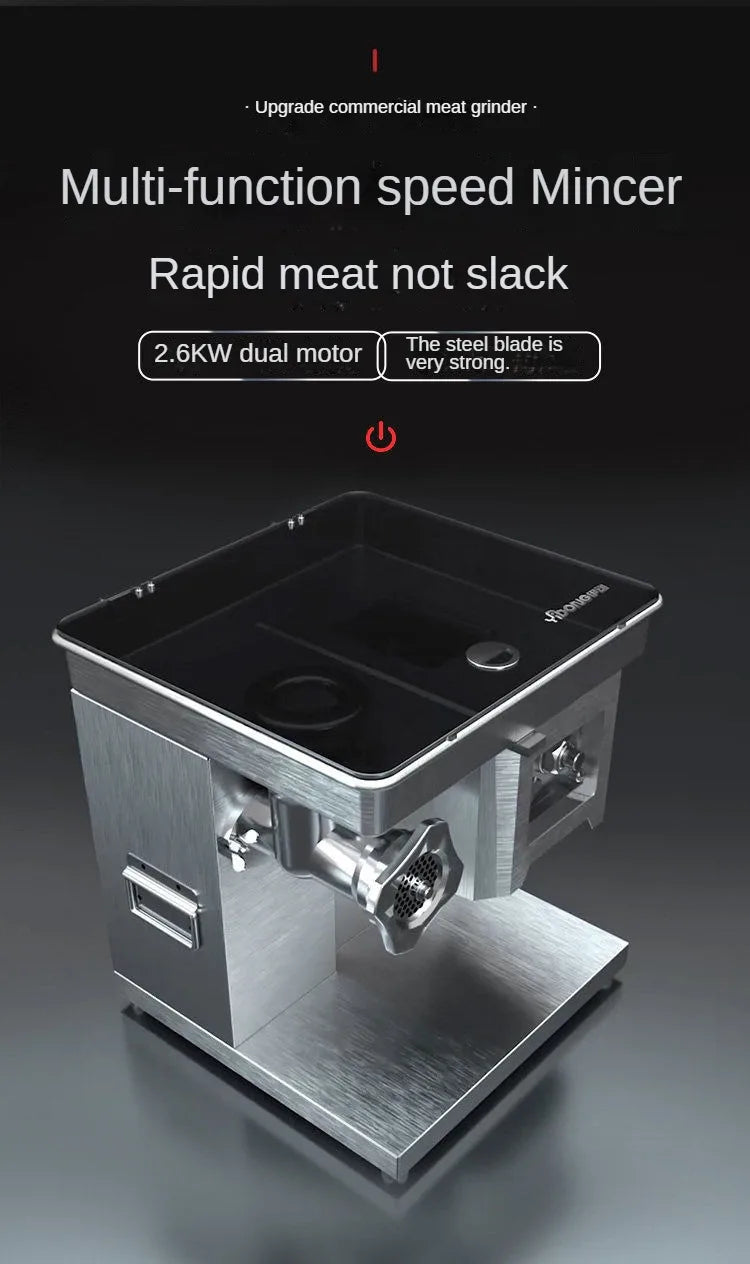 2024 Table Type Automatic Commercial Meat Slicer Cutter Shredded Meat Cutting Machine Meat Slicing Shredding Machine