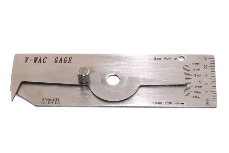 TEBAK 0-20mm Stainless Steel Welding Pressure Gauge Butt and Fillet Welds Calibration Upper Angle Filling Gauge Welding Gauge