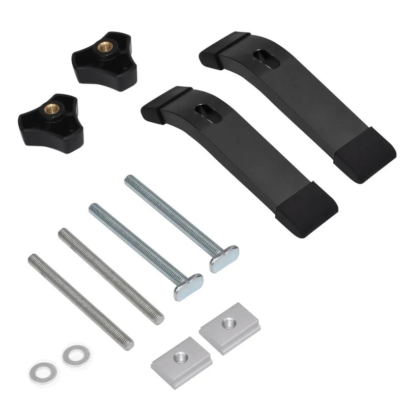 TEBAK W-24 Woodworking Tools Pressure Plate Universal Clamping Block Diagonal Track Pipe Clamp Block M8 Screw Hinge Clamps