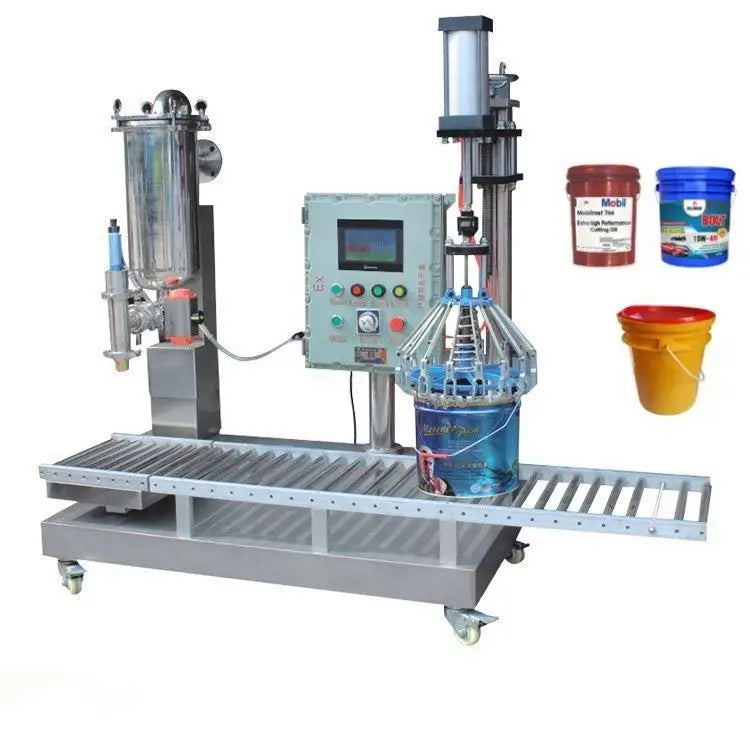 Pigment Coating Putty Filling Machine 5-20 Liters Gallon Semi Automatic Filling Machine Paint Resin Paint Filling Machine