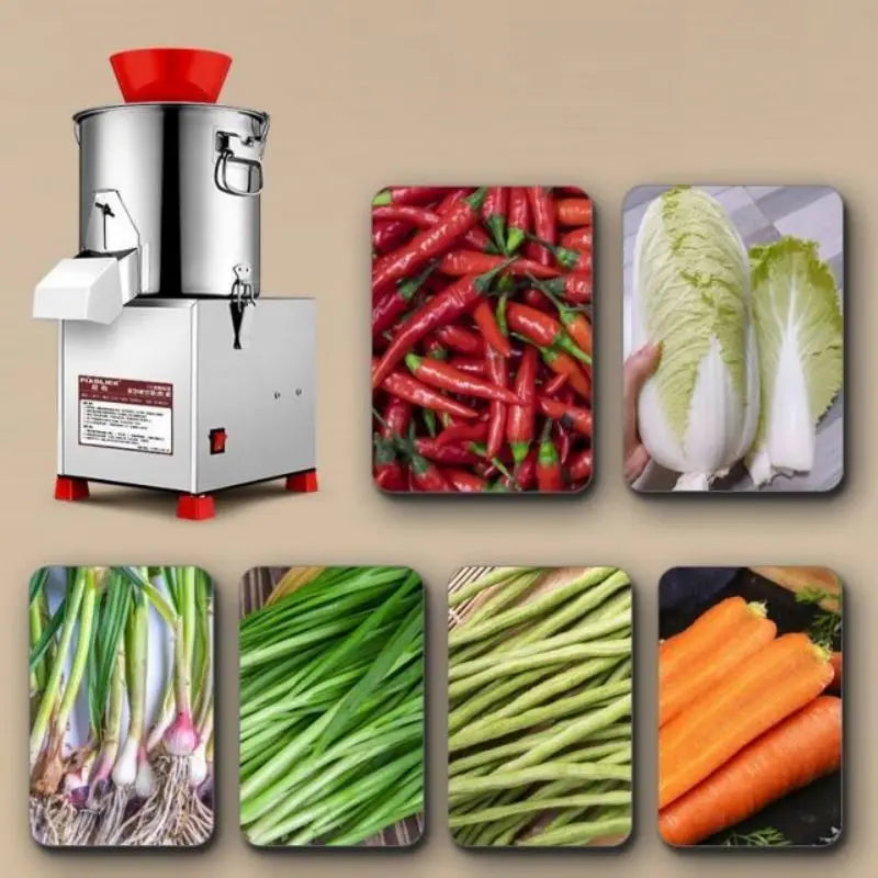 Cutting Machine Vegetable Chopper Electric Meat Grinder Stainless Steel Vegetable Chopping Machine Commercial Vegetable Crusher