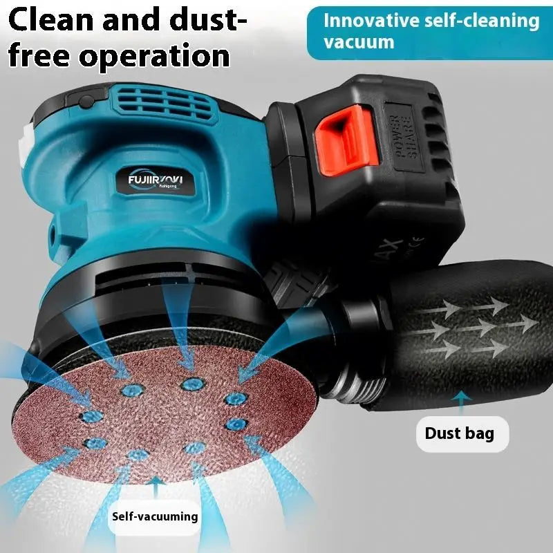 Powerful 125mm Electric Sanding Machine Random Track Sand Plate Polisher Tool