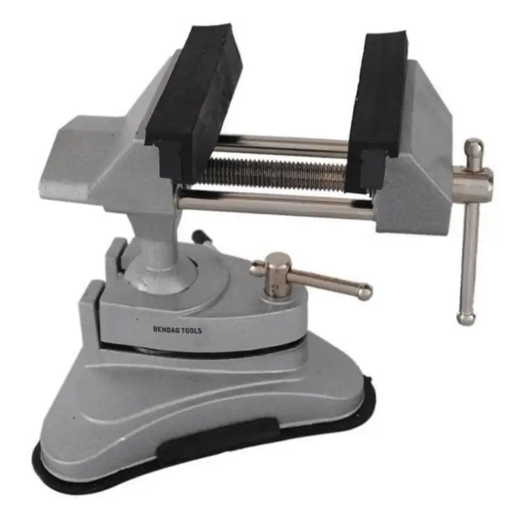 TEBAK Rubber Base Portable Woodworking Aluminum Pivots Multi-Angle Vacuum Bench Vise