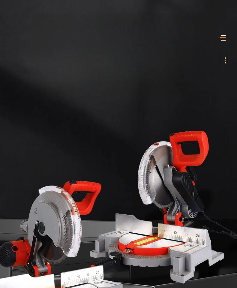 TEBAK 220V Electric DIY Handheld Aluminum Alloy Metal Wood Electric Power Tools Chop Cutting Machine 1800W Power Saws Miter Saw