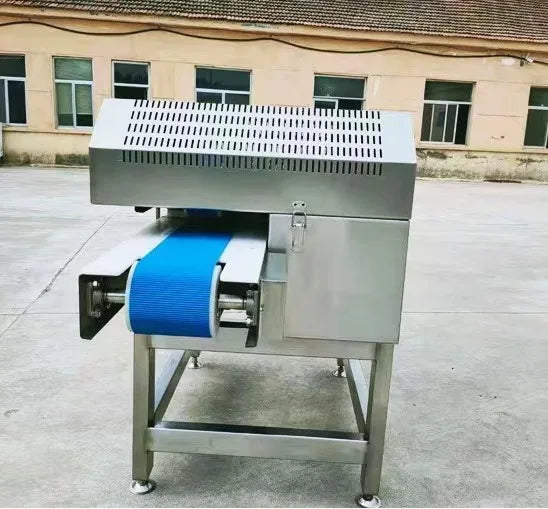 TEBAK Fresh Meat Conveyor Type Fresh Meat Slicer Food Chicken Breast Slicing Machine