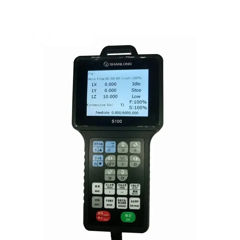 TEBAK CNC Handle Controller Motion Control System S100 3-axis Support G Code 500KHZ for Engraving Milling Machine