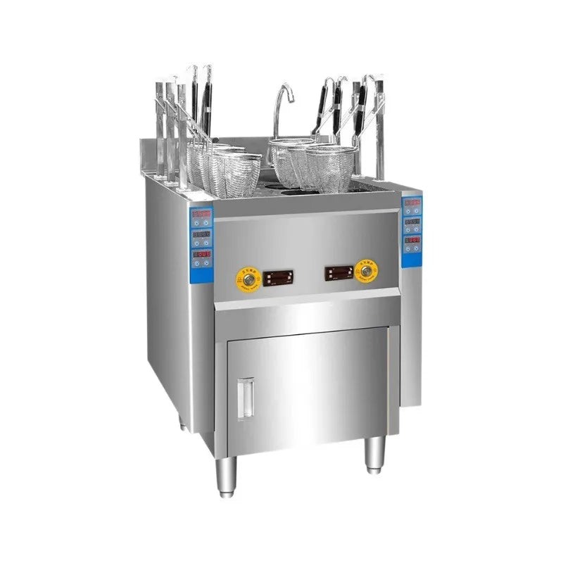 TEBAK Automatic Boiler Six-pot Pasta Cooker Basket Electric Pasta Cooker Noodle Cooking Machine Snacks Cooker Cooking Equipment