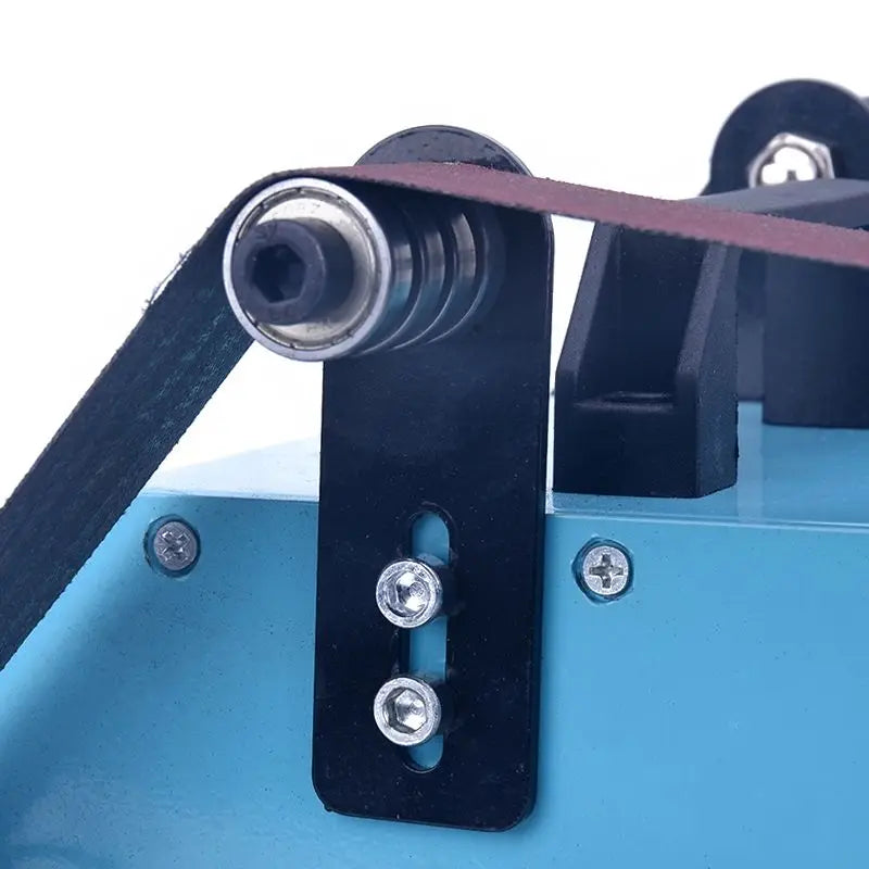 TEBAK Mini Electric Bench Belt Sander Multifunctional Grinder for DIY Polishing Grinding Cutter Edges Sharpener, with Dual Belt
