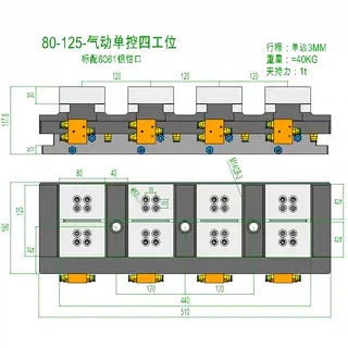 Multi-station Clamping WS-Q80 Pneumatic Bench Vise Fixture Hydraulic Parallel Bench Pliers Industrial Grade Multi-function
