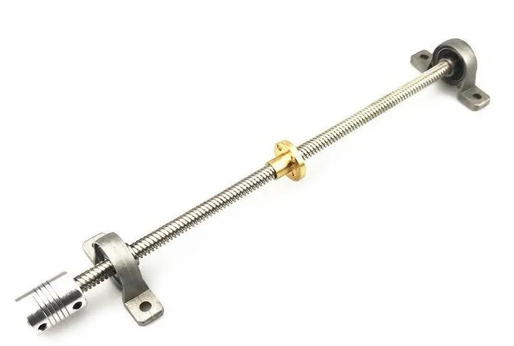TEBAK D-09 CNC 3D Printer Parts 500mm 400 350 200 100 T8 8mm Lead Screw Lead Vertical Horizontal Kit KFL08 KP08 With Nut Bearing