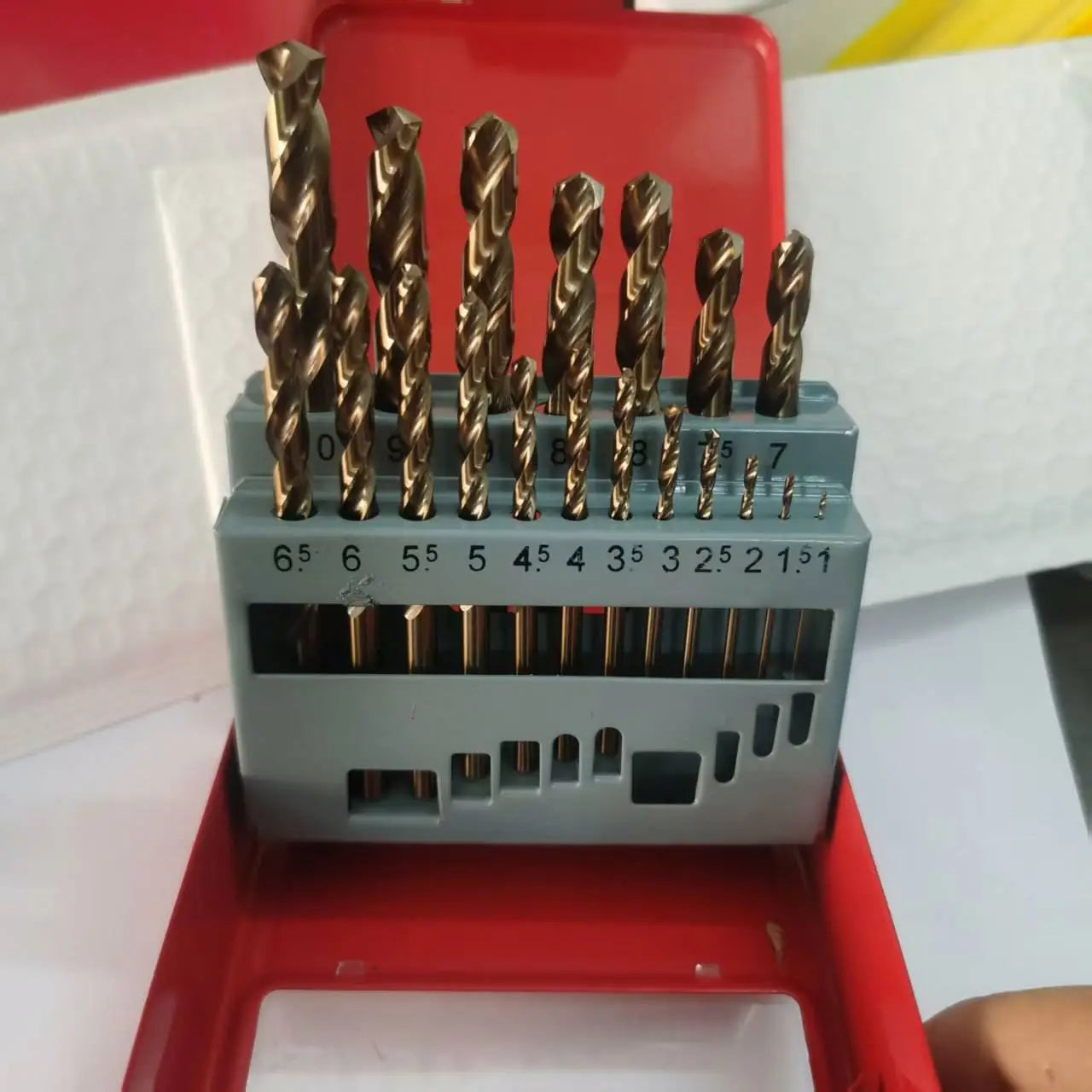 TEBAK Big Micro Round Straight 13 19 25 Pcs Cobalt Fully Ground 135 Degree Twist Cobalt Hss Drill Bit Set