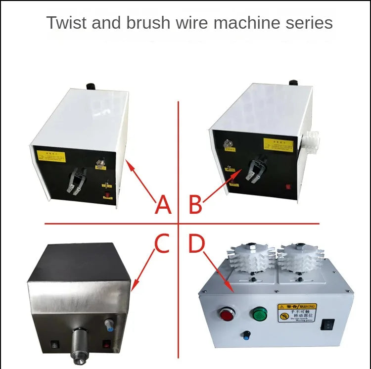 Manual Wire Twisting Machine Cable Twister Equipment Shield Brush Wire Twisting Machine