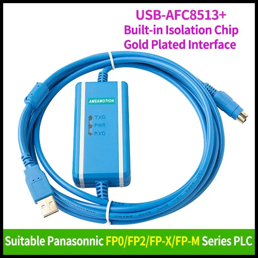 TEBAK CNC USB-AFC8513 Isoltaed Programming Cable Suitable FP0/FP2 FP-X/M Series PLC Download Line