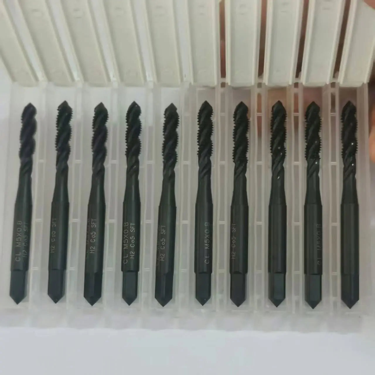 TEBAK HSS Steel Die Type Tin Coated Tap Drill Set M3-M12 for Metric Tap Machine-Machine Screw Thread Cutting