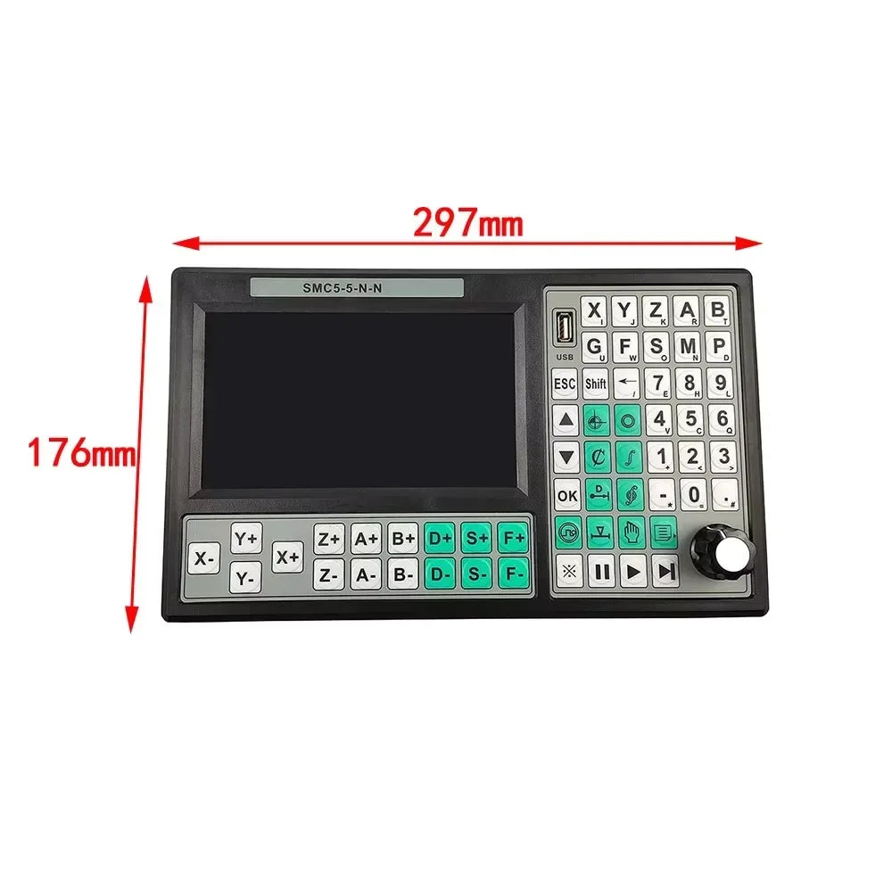 TEBAK SMC5-5-N-N CNC Offline Controller 5 Axis Group 500KHz Motion Control System 6 Axis Emergency Stop Handwheel