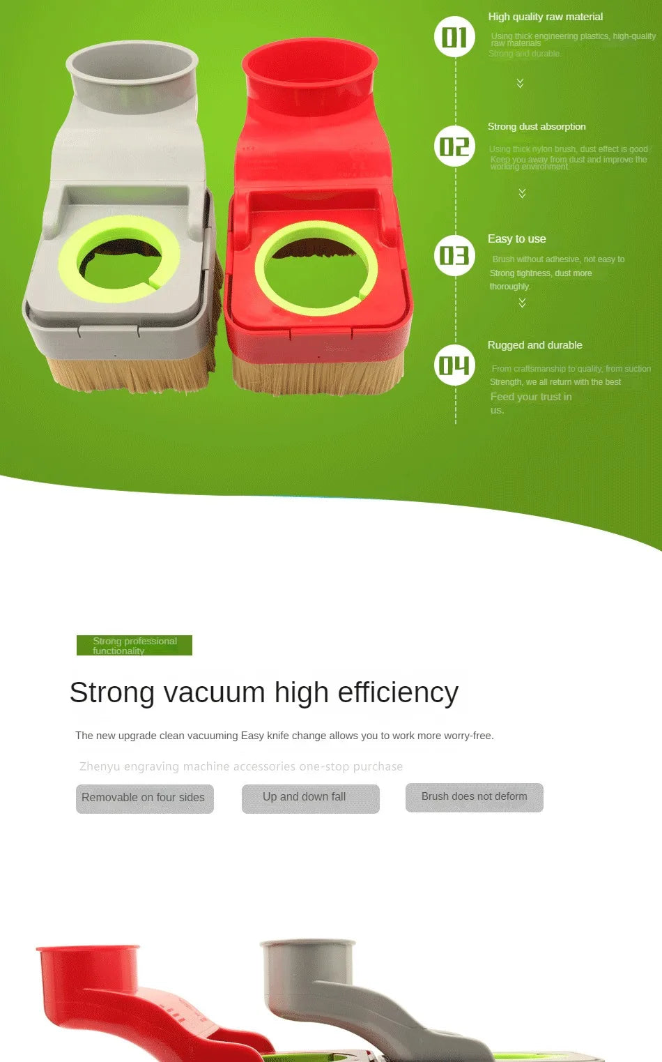 TEBAK Best 75mm 80mm 85mm 90mm 100mm 4 Inch Dust Port Dust Collection System Spindle Dust Cover for CNC Router Machine