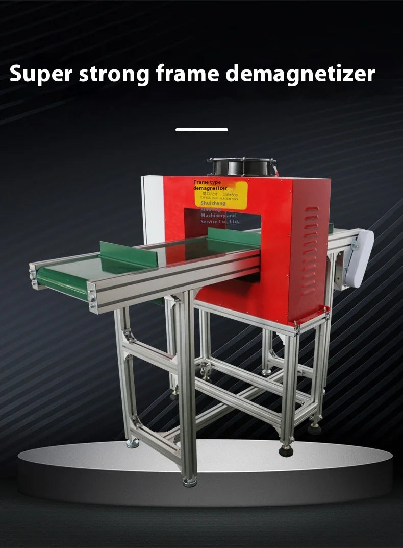 Conveyor Belt Frame Demagnetizer Non Powered Roller Frame Demagnetizer Machine for Demagnetization Steel Iron Workpieces