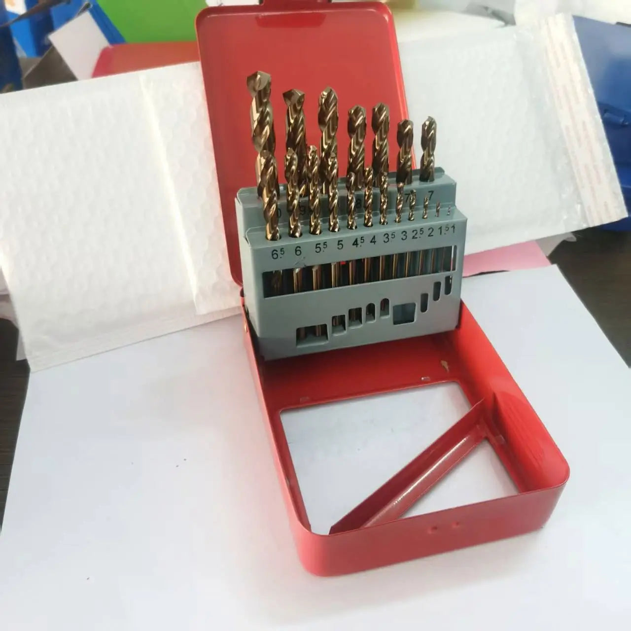 TEBAK Big Micro Round Straight 13 19 25 Pcs Cobalt Fully Ground 135 Degree Twist Cobalt Hss Drill Bit Set