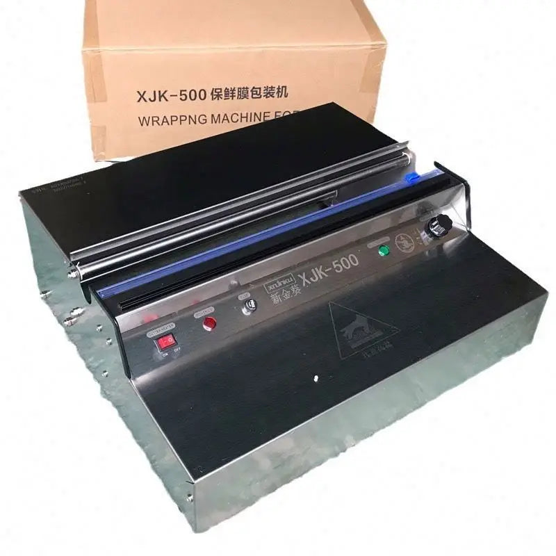 TEBAK Semi-automatic Supermarket Handheld Food Meat Cheese Fruit TableTop Cling Film Wrap Cutting Sealing Packaging Machine