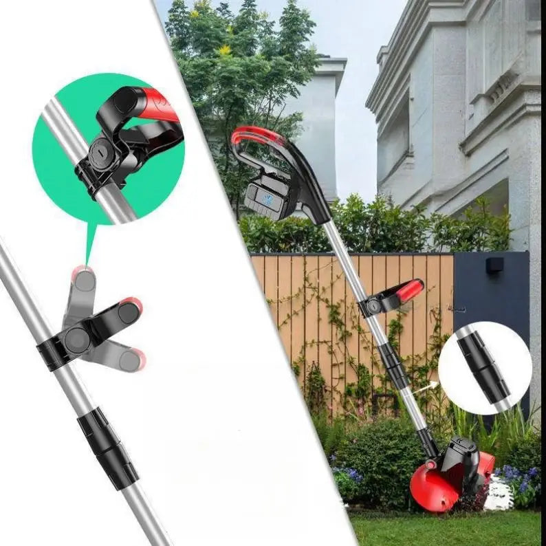 TEBAK Electric Lawn Mower Handheld Lithium Garden Trimmer Rechargeable Lawn Mower Household Lawn Mower Multifunctional Weeder