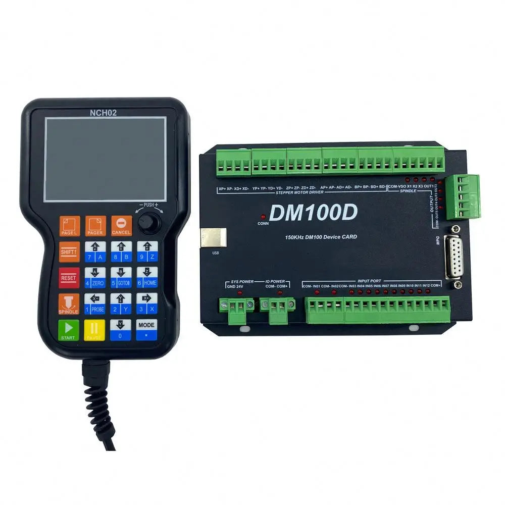 TEBAK CNC Engraving Machine Motion Control System NCH02 Upgraded Version DM100 3axis/4axis/5axis Handheld Offline Controller