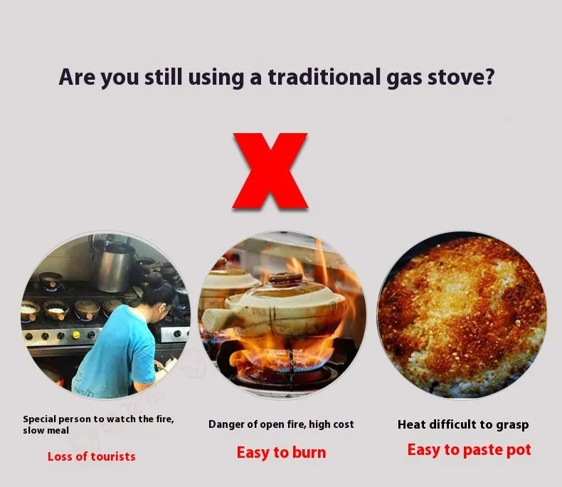 Wholesale Customization Kitchen Stove Commercial 6-head Cooker 8-head Electric Stove Double Layer Microcomputer Stove