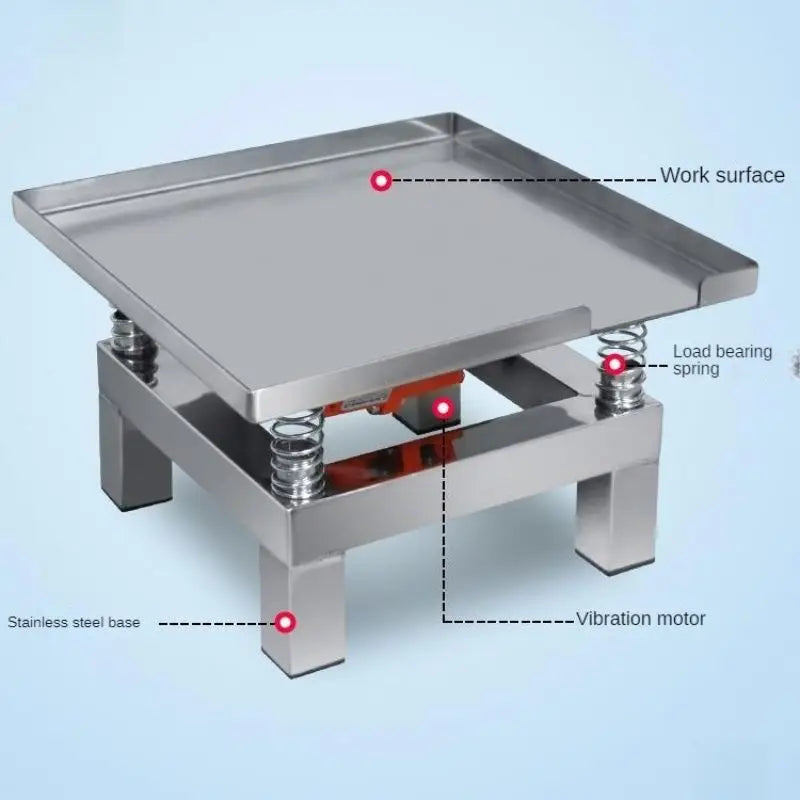 TEBAK Concrete Test Stainless Steel Miniature Vibrating Table Small Concrete Vibration Cement Mortar