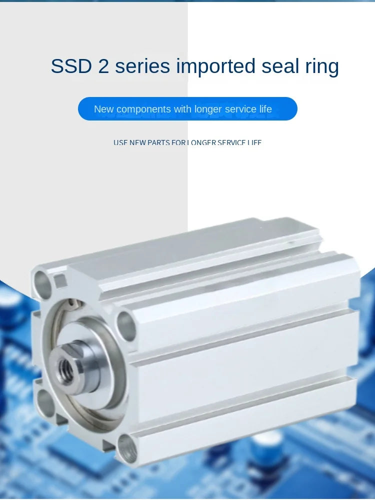 ANDUUK Compact Cylinder SSD2-L-12-5/10/15/20/25/30-N-W1/-W1 Thin Cylinder