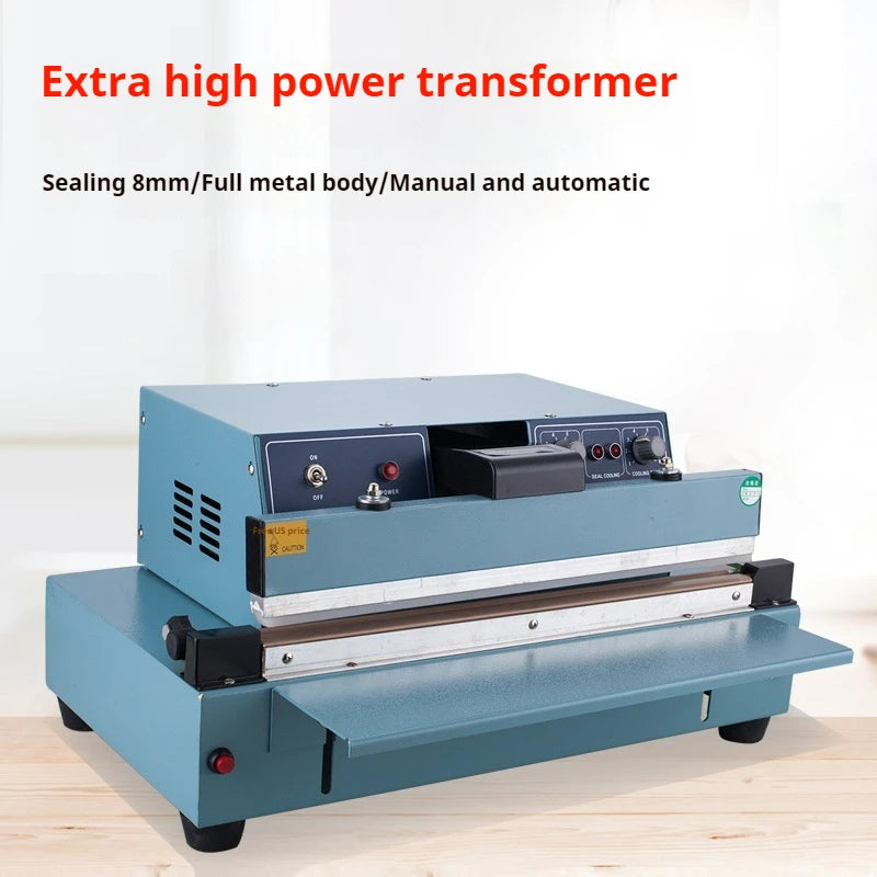 TEBAK Semi Auto Heat Pedal Aluminum Food Chemical Materials Plastic Bag Foot Impulse Cutter Sealer Sealing Machine