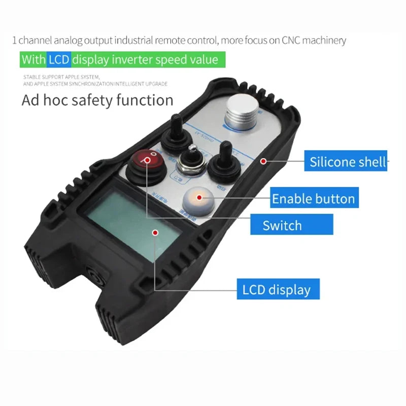 TEBAK Safety Industrial Radio Wireless Remote Controller for Carne Cutters with Receiver Electric Hoist Tower Crane Cyclmotion