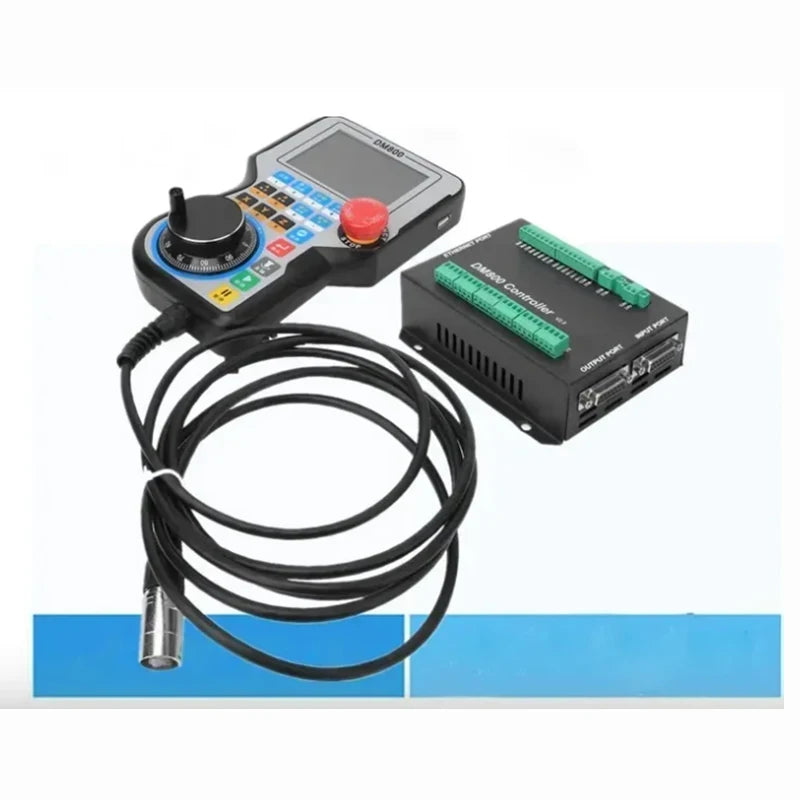 TEBAK CNC Handle Controller Motion Control System DM800 3/4/5 Axis 3.8 Inch Screen Plus Emergency Stop Button Supports G Code