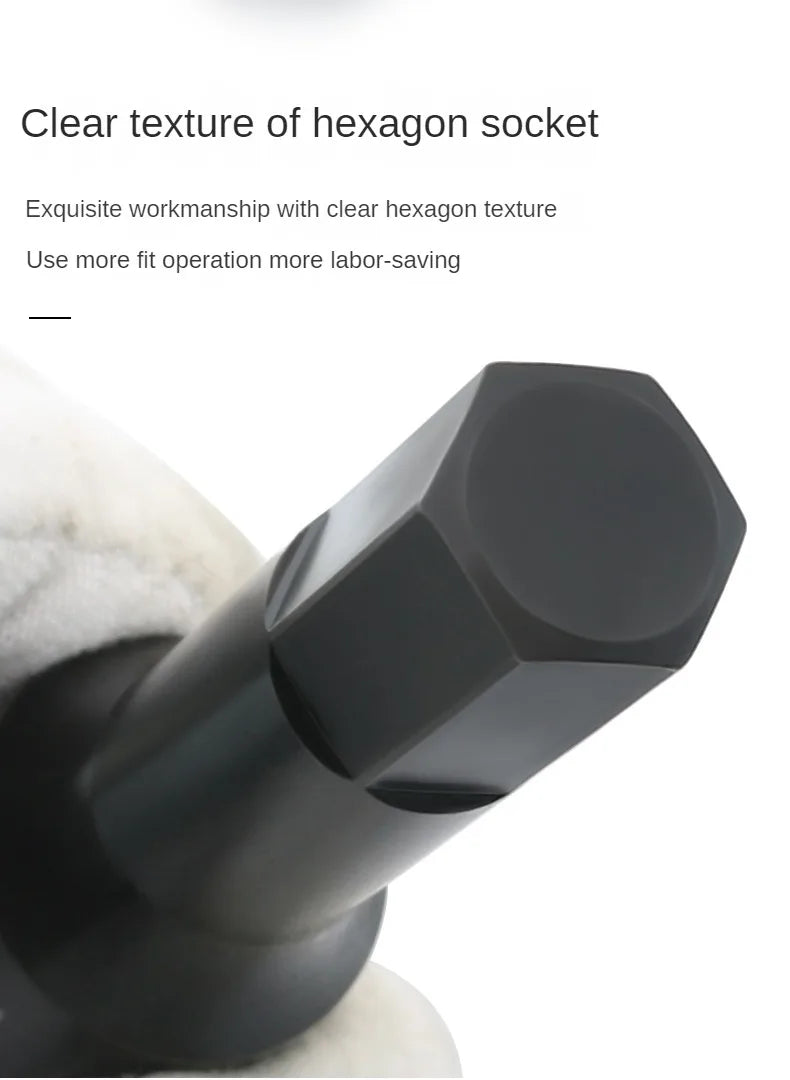 TEBAK 1pcs Metric 1/2 Inch Hexagon Screwdriver Bit Security Bit Set Hex Slotted Star Bit