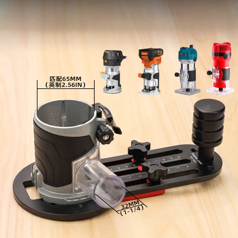 TEBAK W-35 Woodworking Slotting Locator Wood Trimming Milling Slot Chamfering Auxiliary Fine-tuning Tool 65mm Trimming Machine