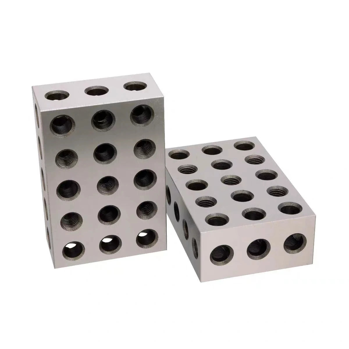 Ultra Precision 2-4-6 Machinist Block Set 1 Pair 23 Holes 50*100*15 Size 0.0002\" High-Precision Matched for Milling Machine