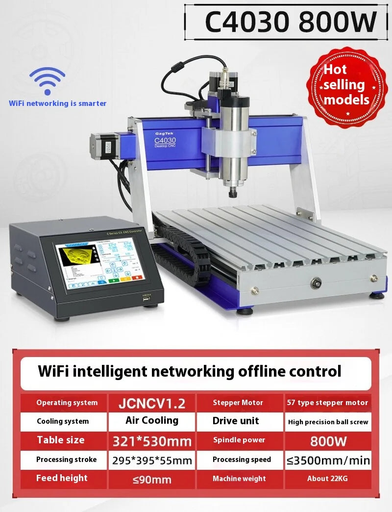 TEBAK JY-09 Touch Screen Off-line Control System C2520 C3030 C4030 C4060 3Axis 800W 1.5KW CNC Engraving Carving Machine